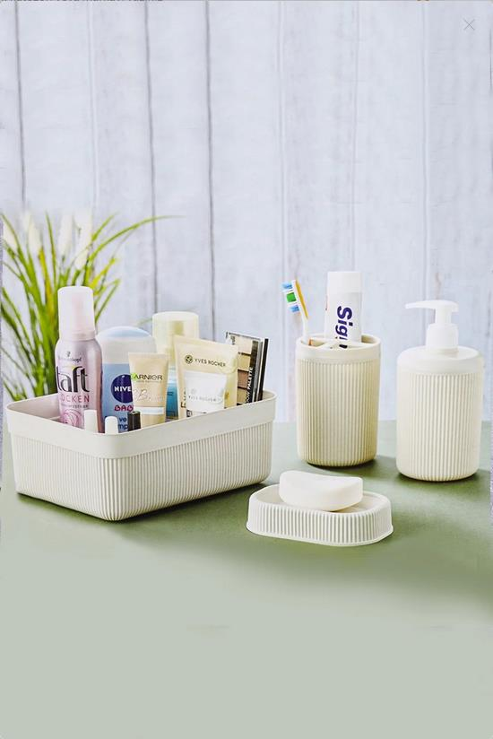 Kosova BNY001 4 Lü Banyo Seti Krem