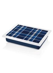 The Mia TPS0036 Ekose Mavi Tepsili Diz Minderi 45x36 Cm