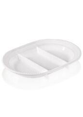 The Mia GRD0020 Grande Servis Tabağı 3 Bölmeli Beyaz 42 Cm