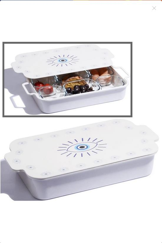 Kosova KHV-167 Melamin 6 Lı Cam Kahvaltılık Nazar Boncuğu