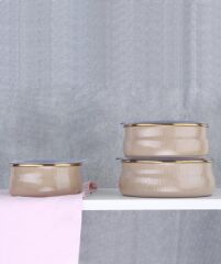 Acar 12315 Hüma Serisi Emaye Saklama Kabı Toprak - 14/16/18 Cm