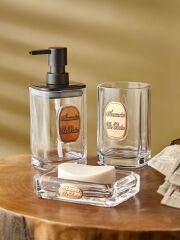 The Mia BNY0030 Globe 3 Parça Banyo Seti Şeffaf