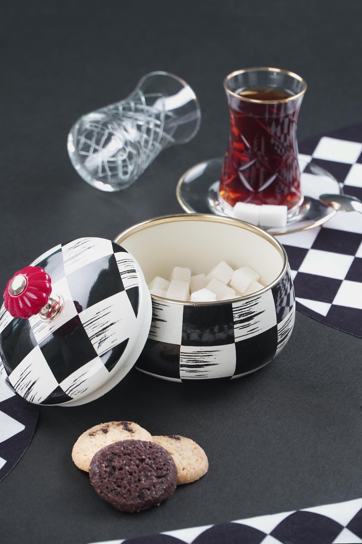 Acar 22-0244 Qualita King Emaye Kapaklı Şekerlik