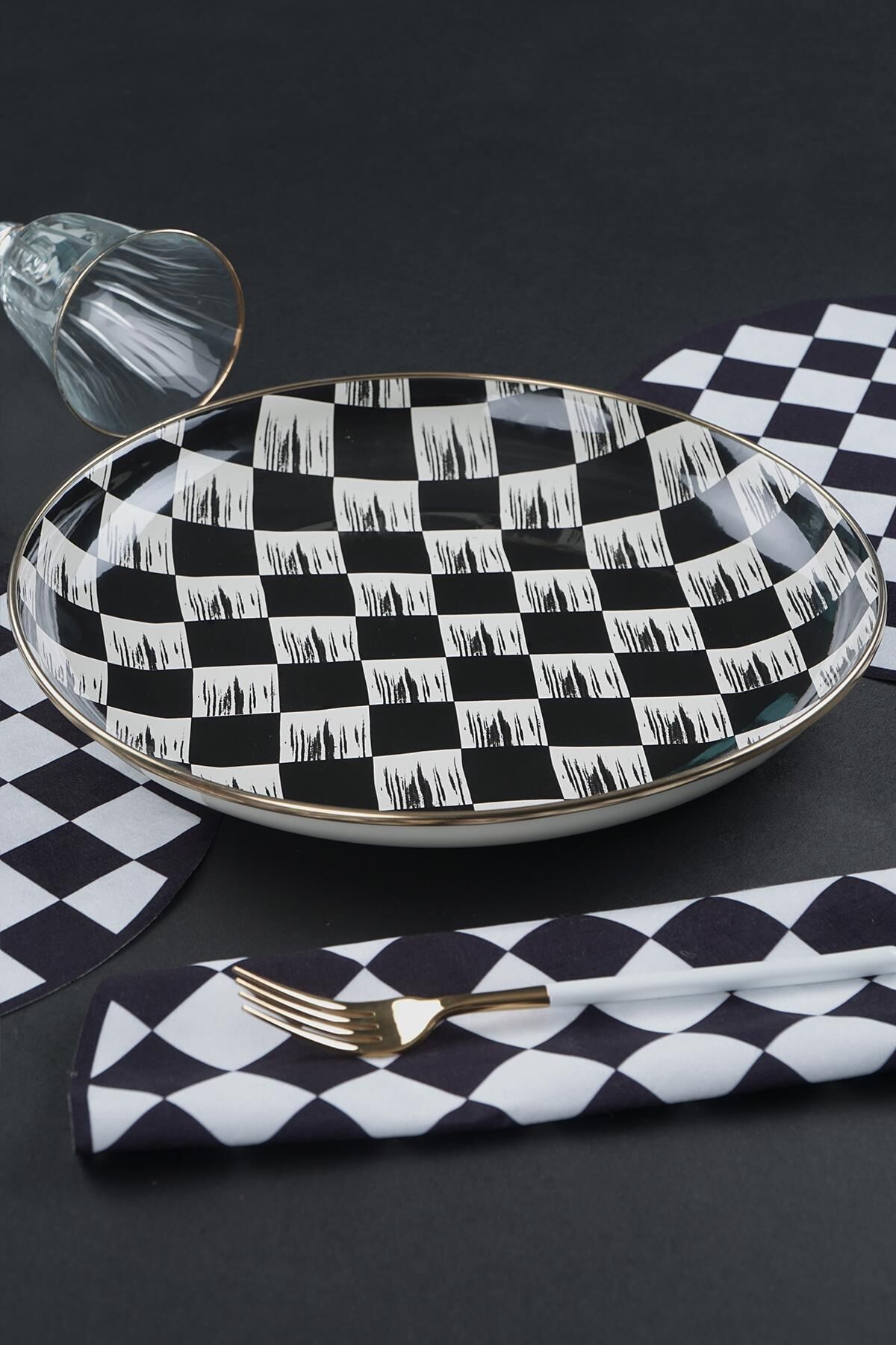 Acar 22-0245 Qualita King Emaye Servis Tabak - 32 cm