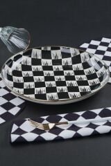 Acar 22-0245 Qualita King Emaye Servis Tabak - 32 cm