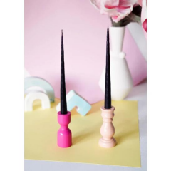 The Mia Mum0209 Iconic Siyah Şamdan Mum 2 Li Set