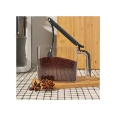 Kosova 439-S Nirvana 9 Lu Standlı Baharatlık Seti - Siyah - Beyaz