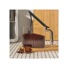 Kosova 439-S Nirvana 9 Lu Standlı Baharatlık Seti - Siyah - Beyaz