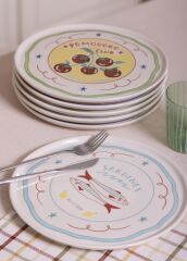 The Mia ITL0002 Italian Summer Servis Tabağı 6lı Set 26 Cm