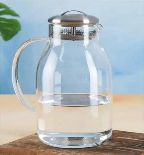 Acar 417 Metal Kapaklı Oval Cam Sürahi 2000 Ml