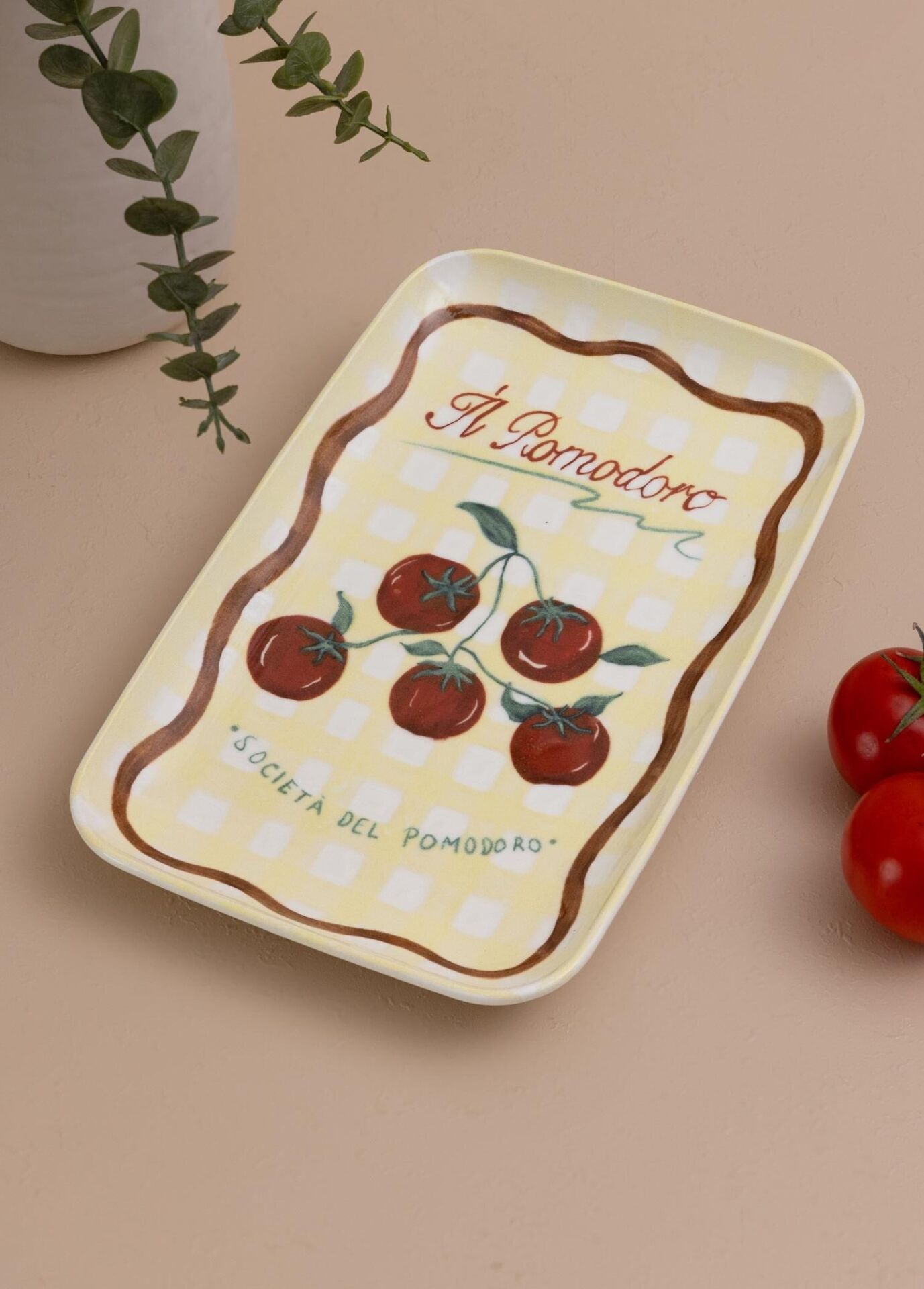 The Mia ITL0015 Italian Summer Dikdörtgen Servis Tabağı 31x20 Cm