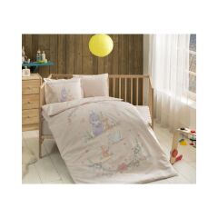 Taç Happy Bunny Somon Organik Bebek Nevresim Takımı