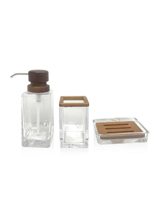 The Mia SBN0024 Woody 3 Parça Banyo Seti