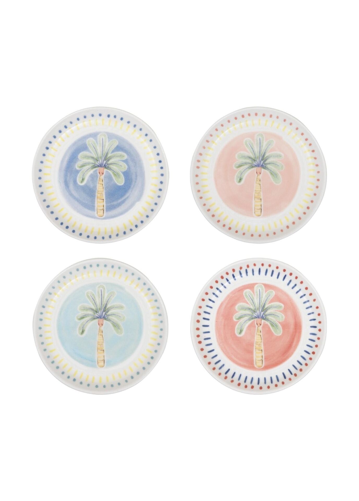 The Mia ITL0021 Italian Summer Bardak Altlığı 4lü Set 10 cm
