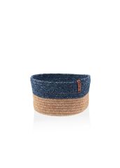The Mia SPT0029 Jutte Yuvarlak Sepet Bambu Lacivert 20x13 CM