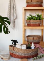 The Mia SPT0036 Jutte Oval Sepet Bambu Kiremit 35x24x12 CM