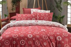 Sarev Merlot V1 Fancy Poplin Nevresim Takımı Tek Kişilik