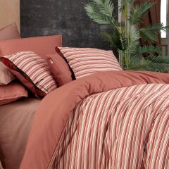 Sarev Merida V1 Taba Fancy Poplin Nevresim Takımı Tek Kişilik