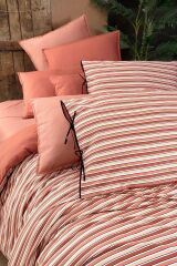 Sarev Merida V1 Taba Fancy Poplin Nevresim Takımı Tek Kişilik