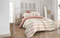 Sarev Rabina V1 Taba Fancy Poplin Nevresim Takımı Tek Kişilik