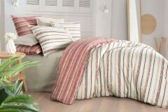 Sarev Rabina V1 Taba Fancy Poplin Nevresim Takımı Tek Kişilik