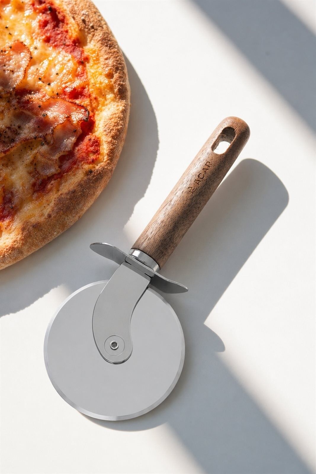 Acar 10175 Elitecraft Paslanmaz Çelik Pizza Kesici - 22 Cm