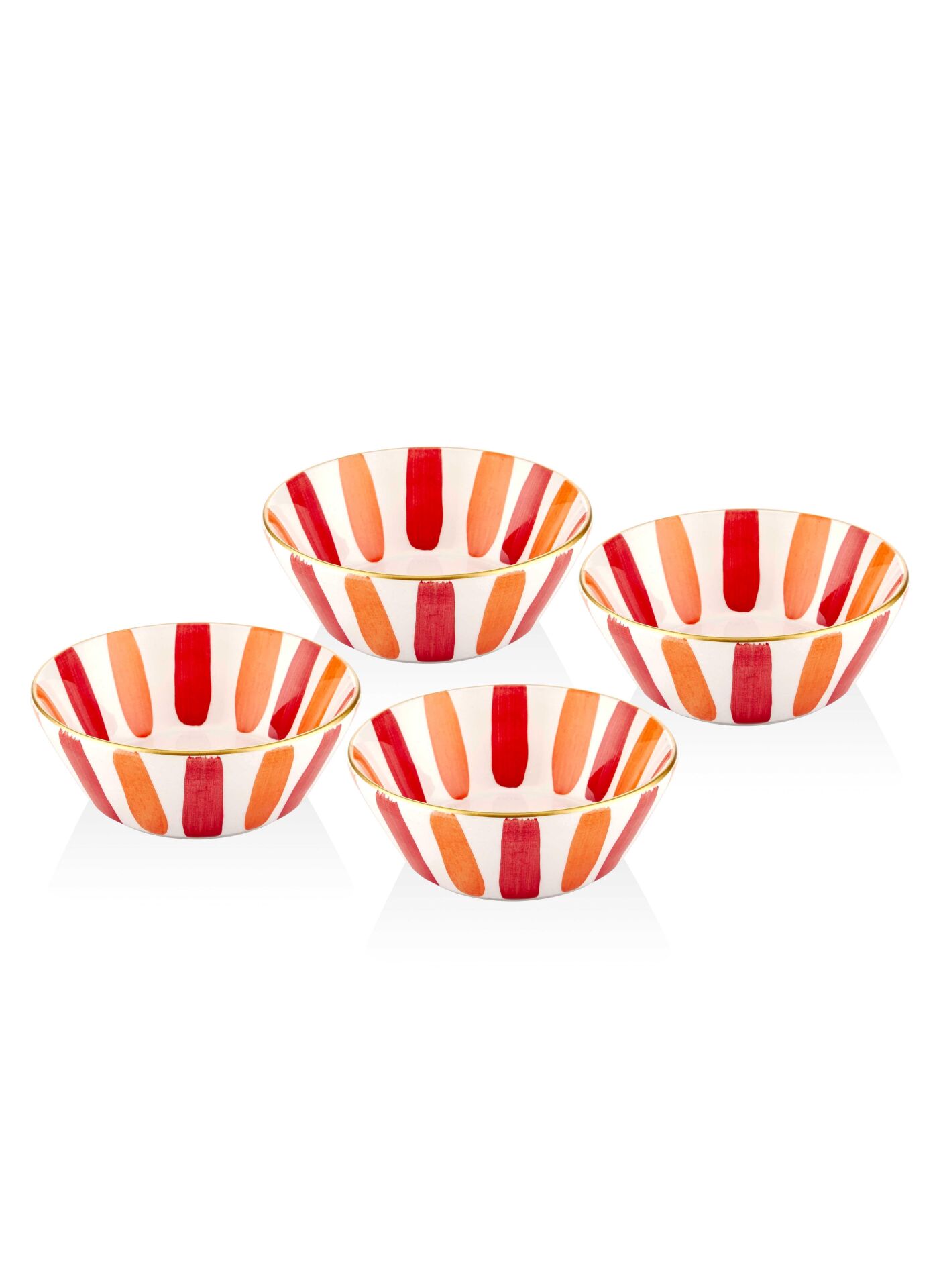 The Mia FEZ0016 FEZ 4 Lü Kase Seti 15 cm Kırmızı