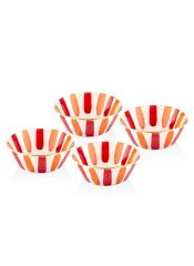 The Mia FEZ0016 FEZ 4 Lü Kase Seti 15 cm Kırmızı