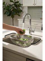 Acar 10182 Steelock Paslanmaz Çelik Ayarlanabilir Süzgeç 34 x 53 Cm