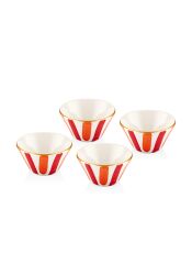 The Mia FEZ0015 FEZ 4 Lü Kase Seti 10 cm Kırmızı