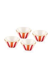 The Mia FEZ0015 FEZ 4 Lü Kase Seti 10 cm Kırmızı