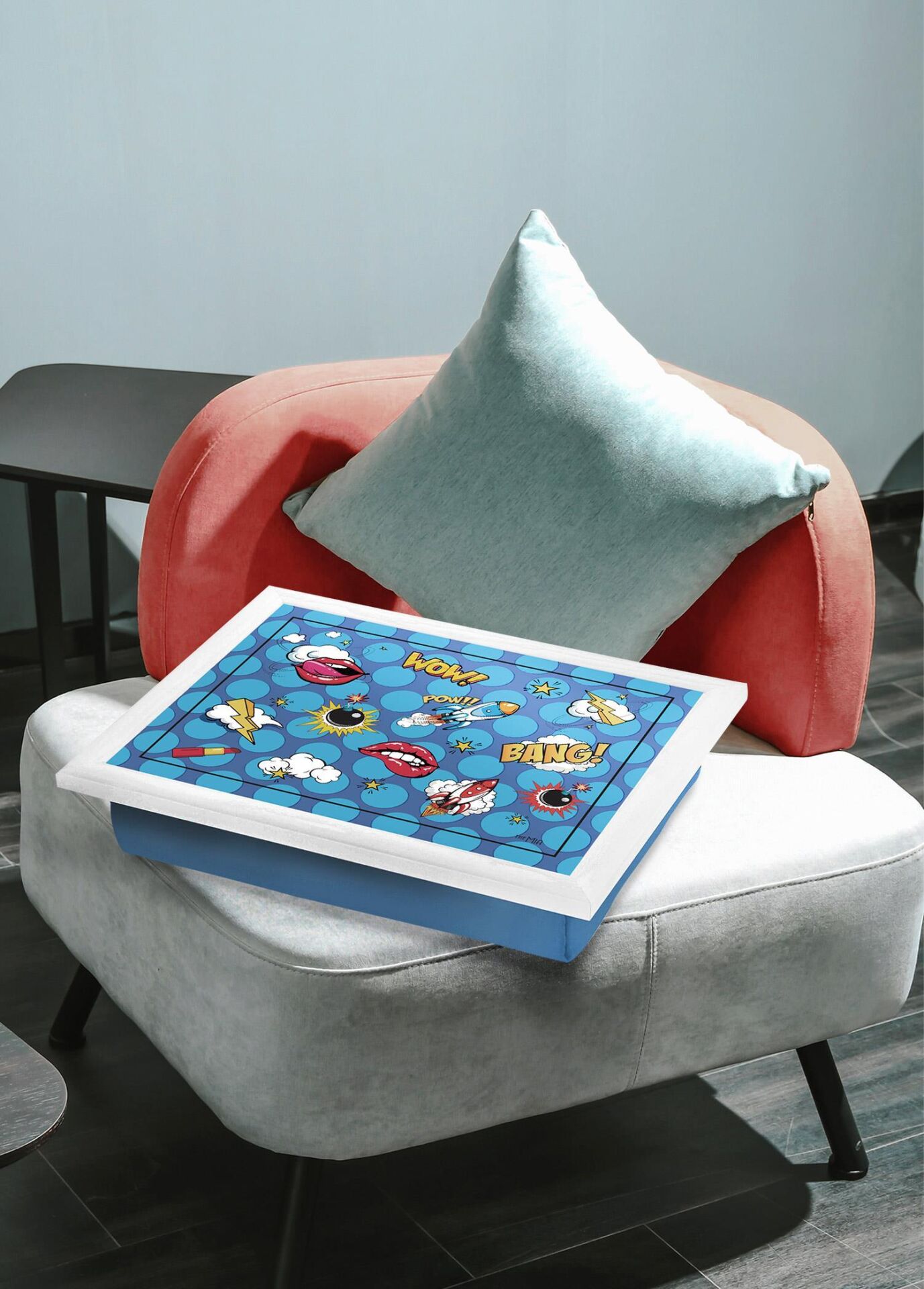 The Mia POP067 Popart Tepsili Diz Minderi 45x36 Cm