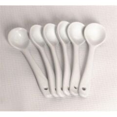 Kosova GSA-27 Porselen Küçük Sade 6 Lı Kaşık 10,5 Cm