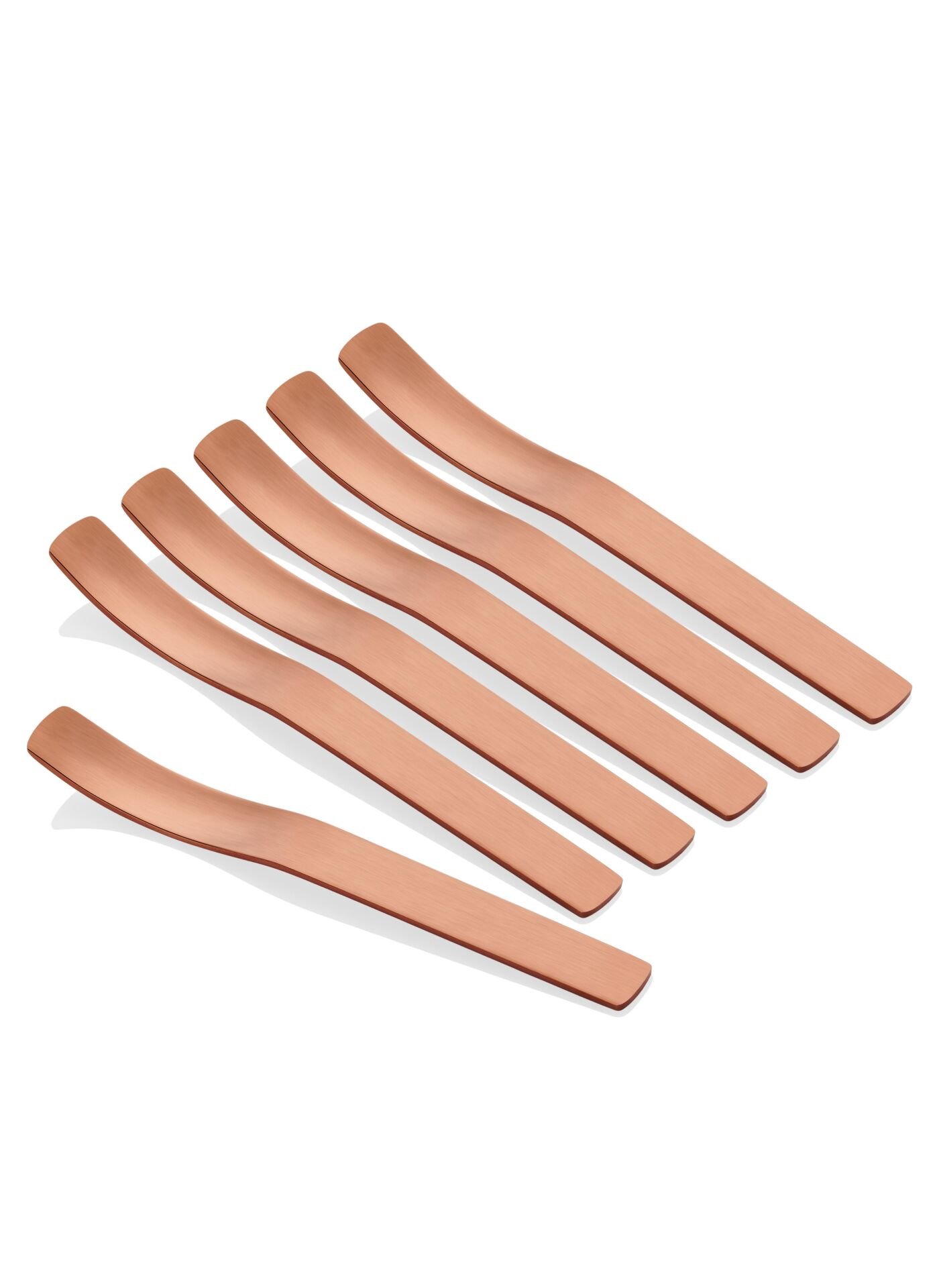 The Mia CKB0101 Çay Kaşığı 6 Parça - 11 Cm Mat Rose & Gold