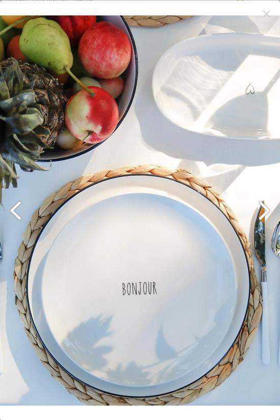 The Mia SMR0001 Summertime Servis Tabağı 6 Lı Set - 26 cm