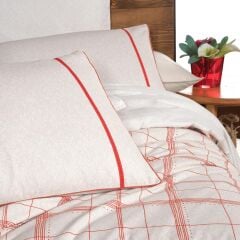 Sarev Bramo V1 Bej Flanel Nevresim Takımı Tek Kişilik