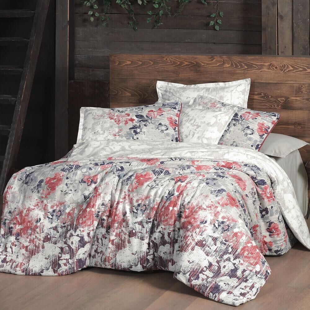 Sarev Margaret V1 Pembe Flanel Nevresim Takımı Çift Kişilik