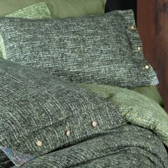 Sarev Glamis V3 Yeşil Flanel Nevresim Takımı Çift Kişilik