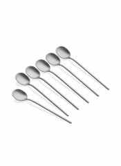 The Mia CKB0092 Çay Kaşığı 6 Parça - 13 Cm Mat Gümüş