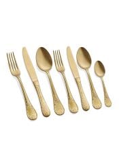 The Mia CKB0127 Mensa Çatal Kaşık Bıçak Seti 42 Parça Antik Gold