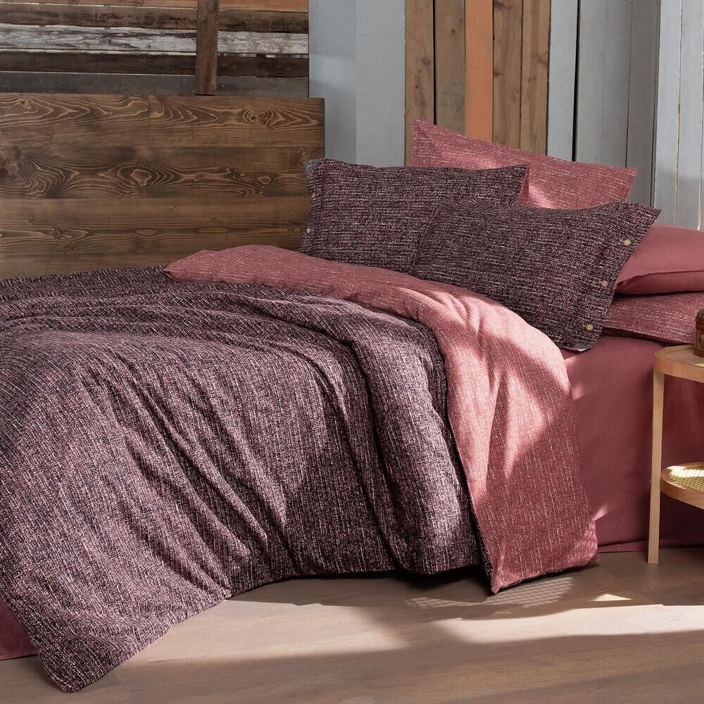 Sarev Glamis V2 Bordo Flanel Nevresim Takımı Çift Kişilik