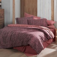 Sarev Glamis V2 Bordo Flanel Nevresim Takımı Çift Kişilik