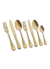 The Mia CKB0131 Vino Çatal Kaşık Bıçak Seti 42 Parça Antik Gold