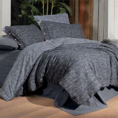 Sarev Glamis V1 Gri Flanel Nevresim Takımı Çift Kişilik