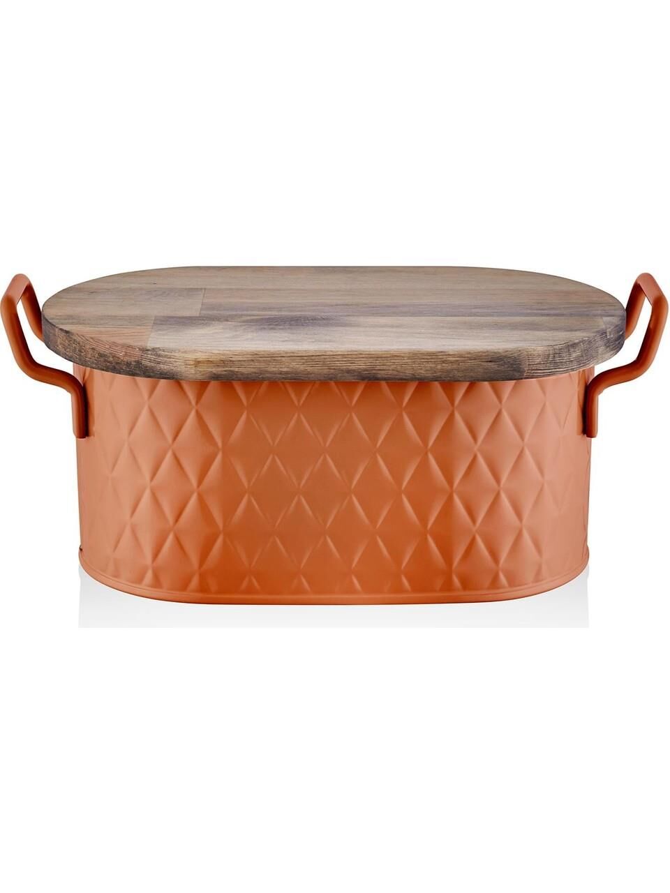 The Mia PZM0071 Prizma Ekmek Saklama Kabı Terracota 40x22x18 Cm