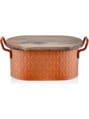The Mia PZM0071 Prizma Ekmek Saklama Kabı Terracota 40x22x18 Cm