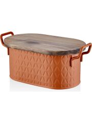 The Mia PZM0071 Prizma Ekmek Saklama Kabı Terracota 40x22x18 Cm