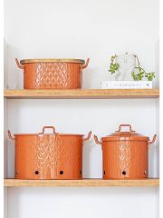 The Mia PZM0071 Prizma Ekmek Saklama Kabı Terracota 40x22x18 Cm