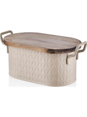 The Mia PZM0037 Prizma Ekmek Saklama Kabı Karamel 40x22x18 Cm