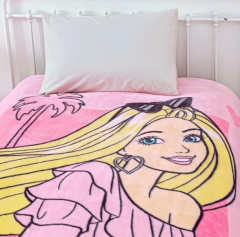 Taç Lisanslı Barbie Girl Power Tek Kişilik Battaniye